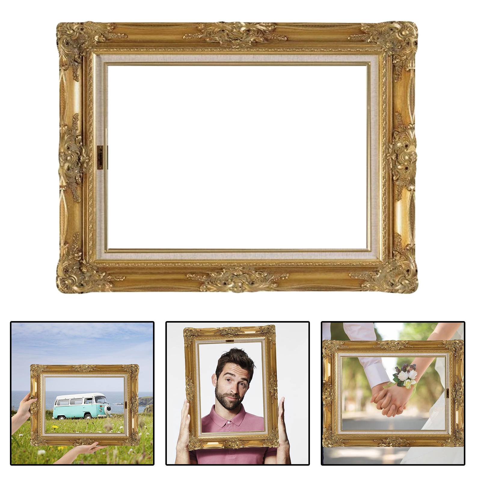 DIY Paper Picture Frame Cutouts Antique Photo Booth Props Holding Photo Props For Wedding Birthday Party