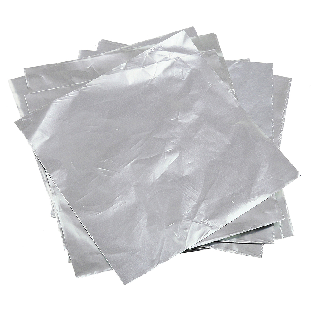 100 Pieces Chocolate Candy Foil Aluminum Foil Wrapper Package 8x8cm