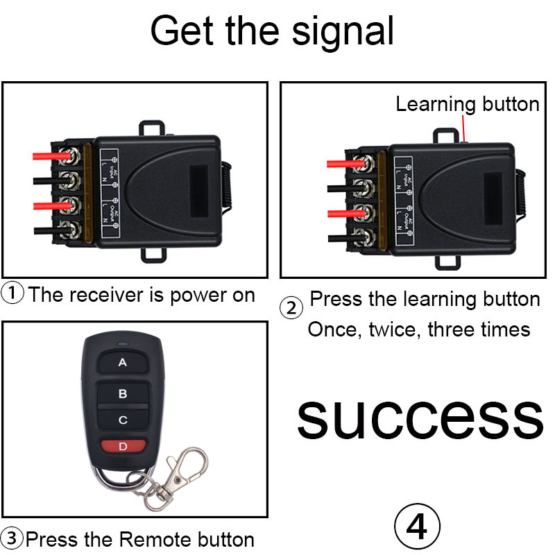 controle remoto ac 110v 220v 30a módulo