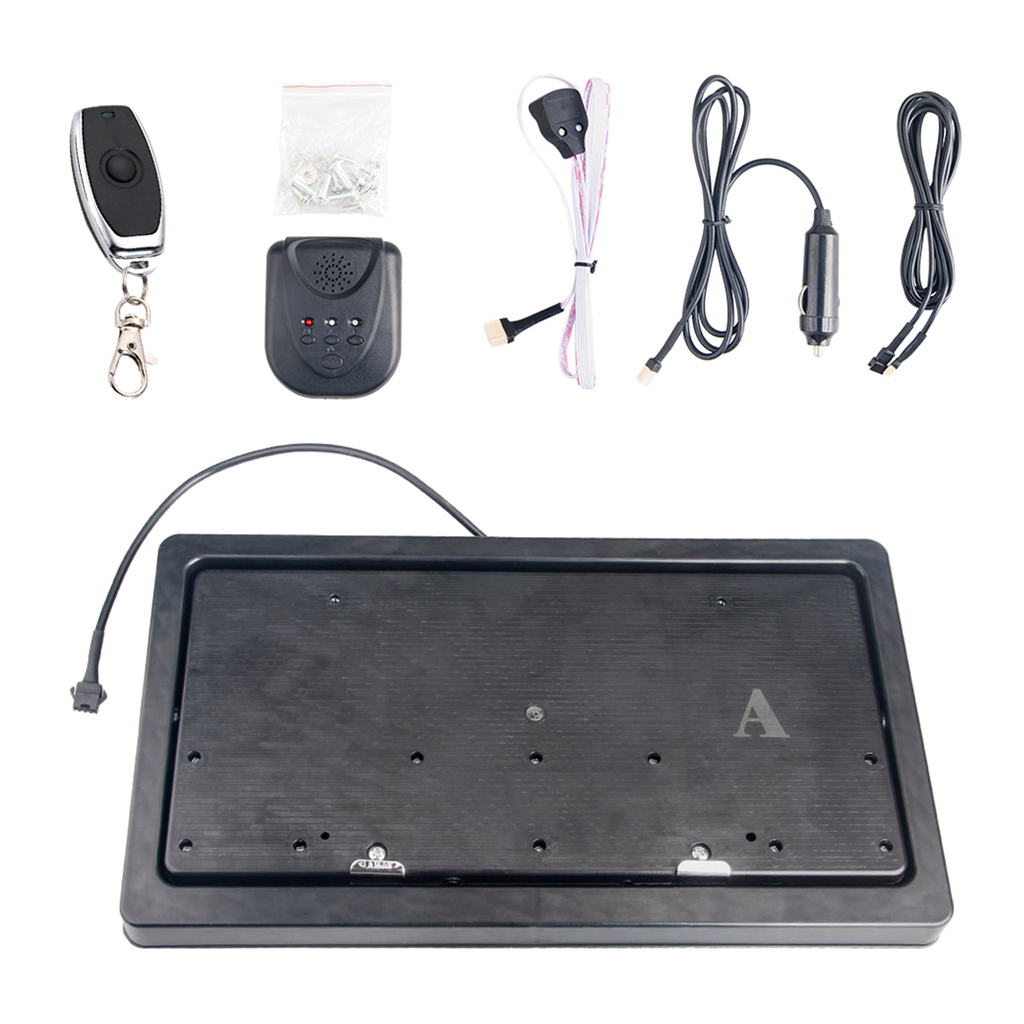 Universal 1 Set Standard Size Flip  Hidden License Plate Frame Bracket Holder Bracket Remote Control Rust Proof