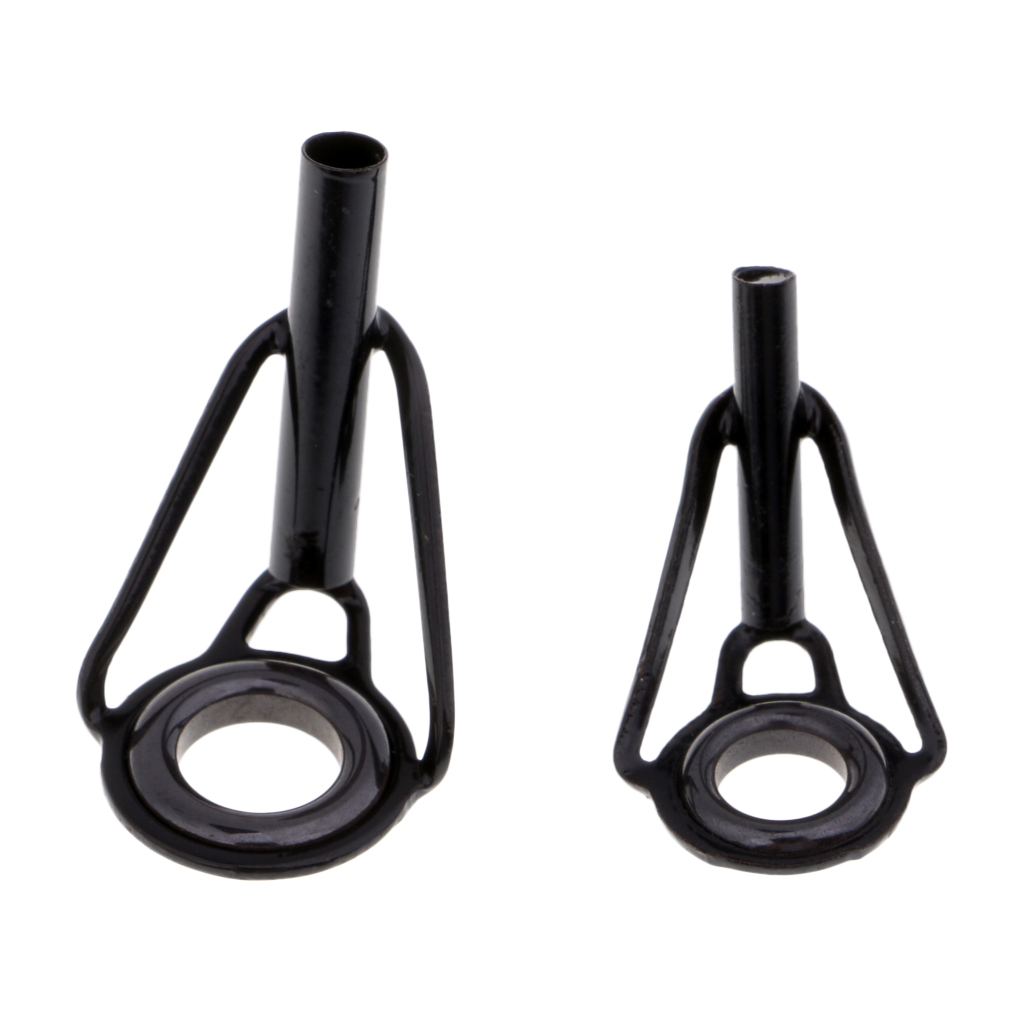 40Pcs/lot Fishing Rod Guides Set Tips Repair Kit DIY Rod Building Eye Rings Guias de pesca Rod canne a peche guides