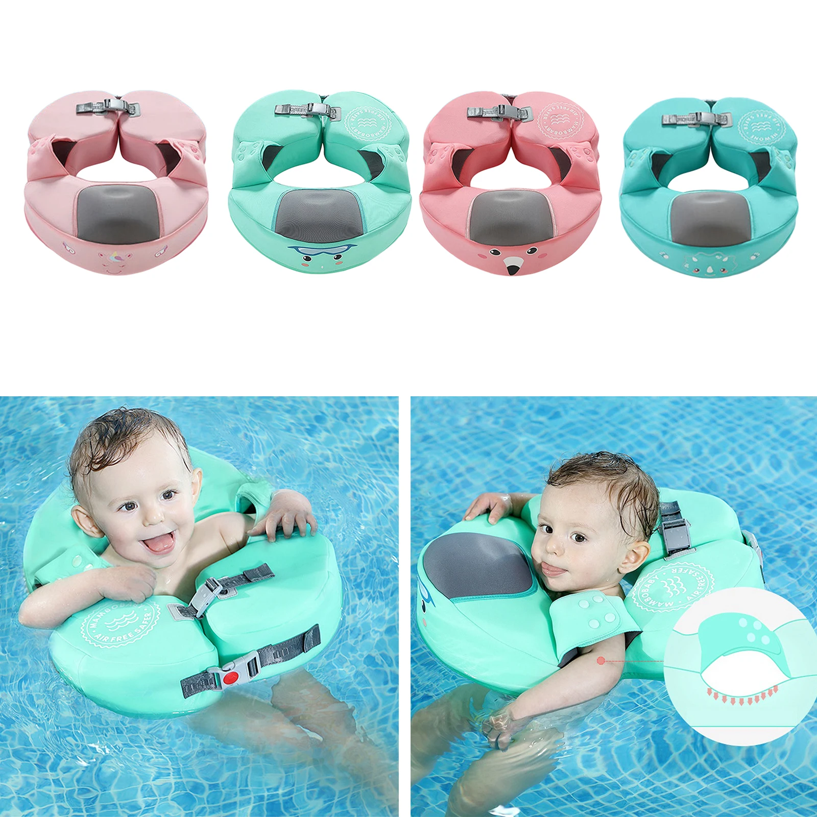 Baby Swimming Ring Non Inflatable Infant Floating Kids Float Swim Pool Accessories Bath Ring Toy