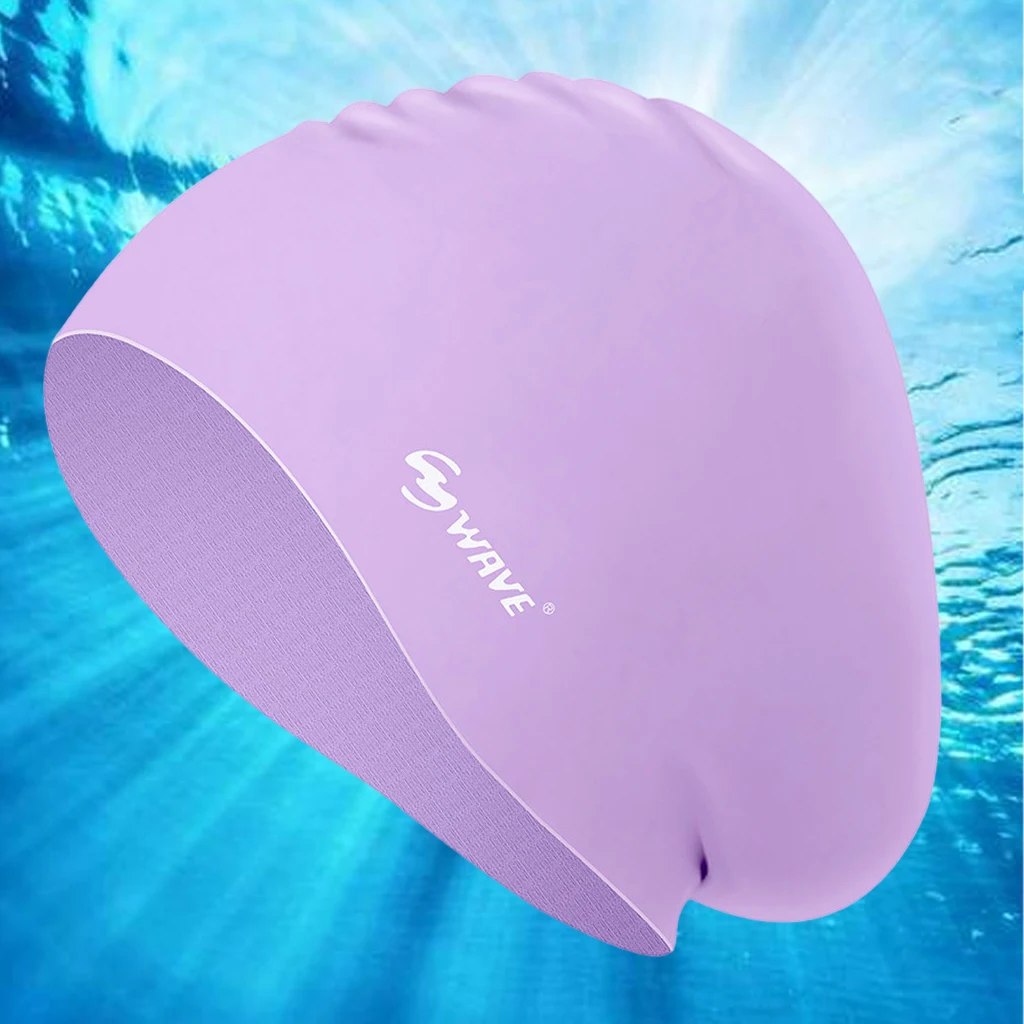 Long Hair Swim Hat Bathing Swimming Hat Unisex Adult Easy to Put On and Off