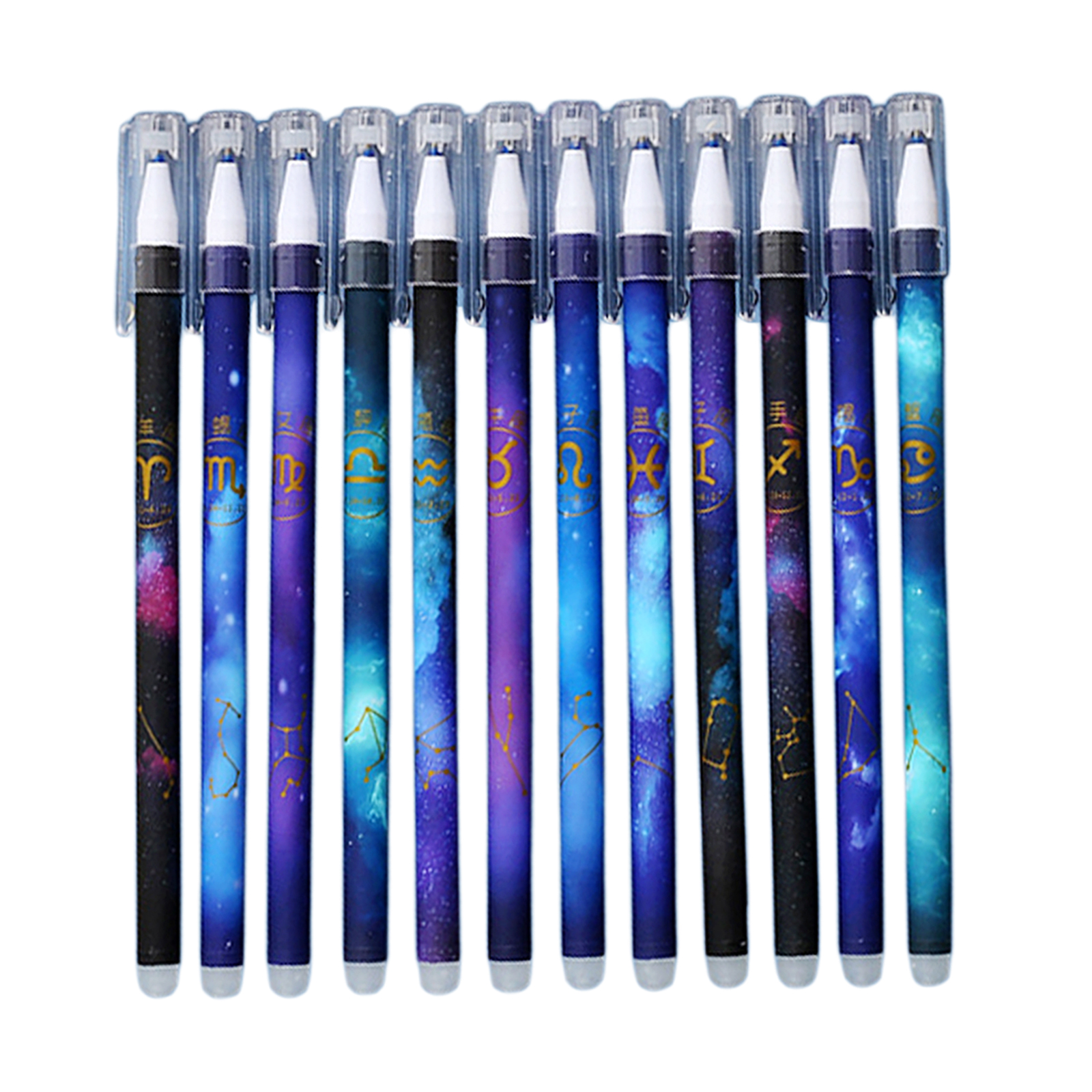 12 PCS Constellation Gel Pen Erasable Ink Pen Students Stationery School Office Supply Gift