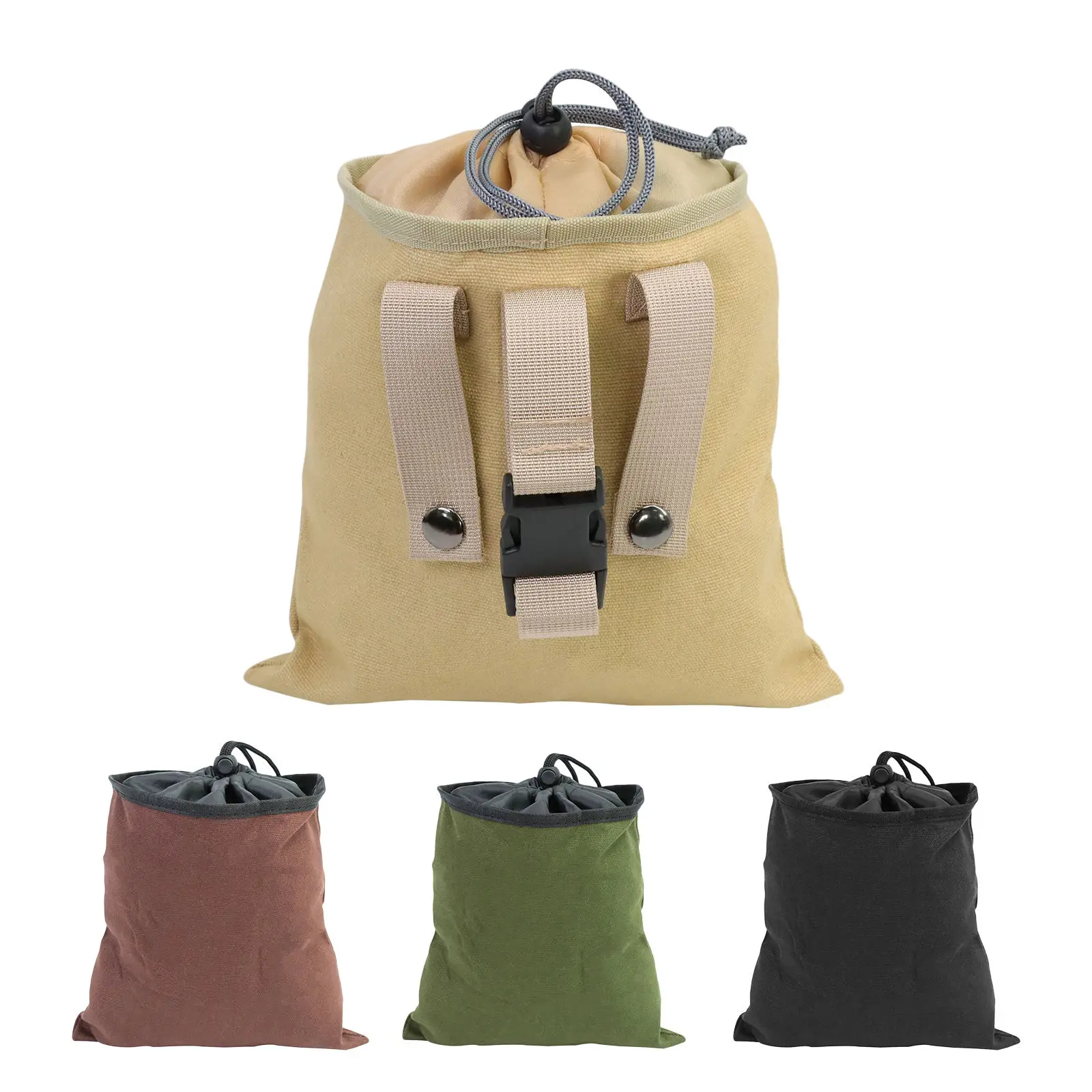 Portable Foraging Pouch Hiking Camping Canvas Collapsible Waist Belt Bag Forest Pack Outdoor Food Gathering Pockets Waist Pack