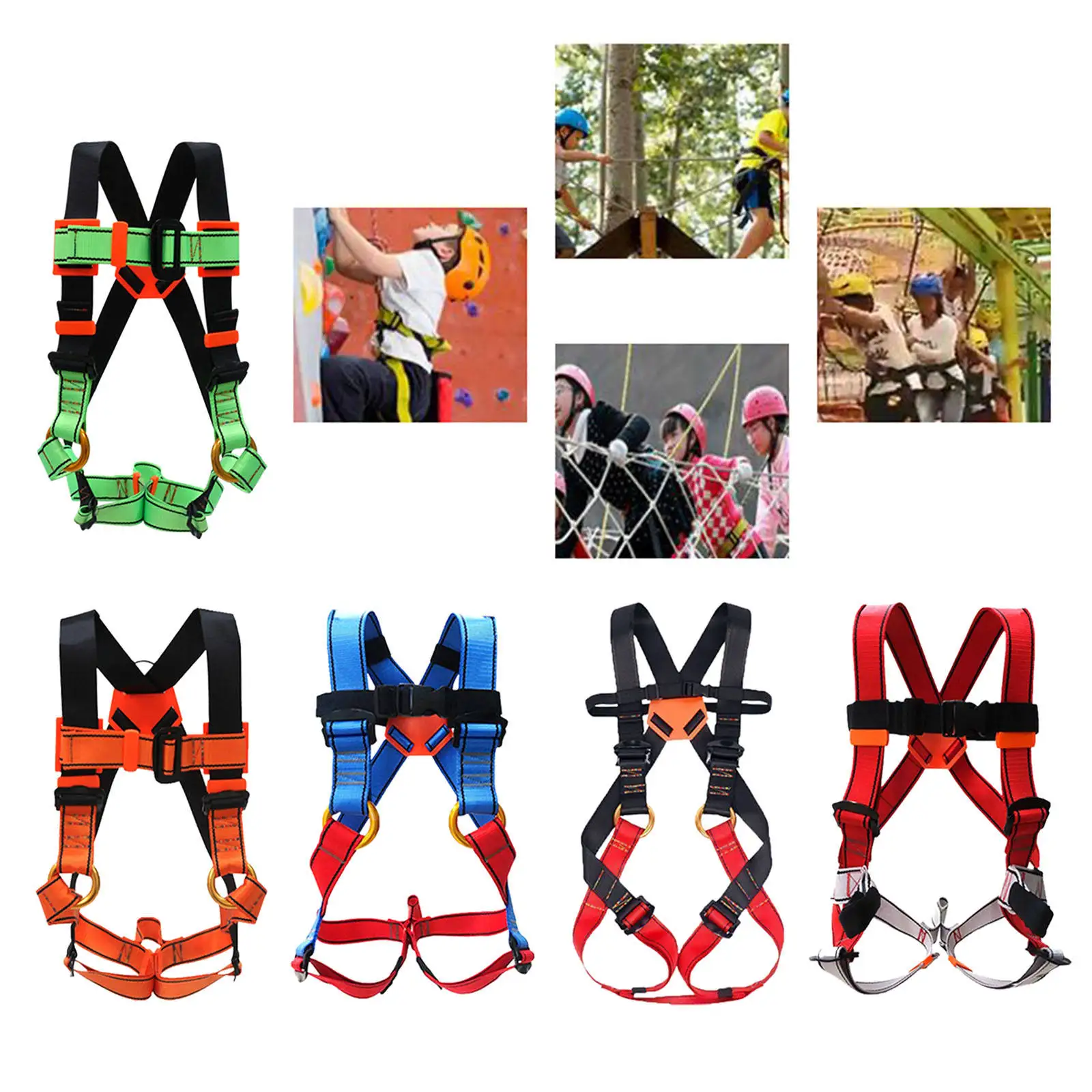 Professional Rock Climbing Harnesses Waist Leg Full Body Belts for Outdoor Adults Women Men Lanyard Arborist Gear Harnesses
