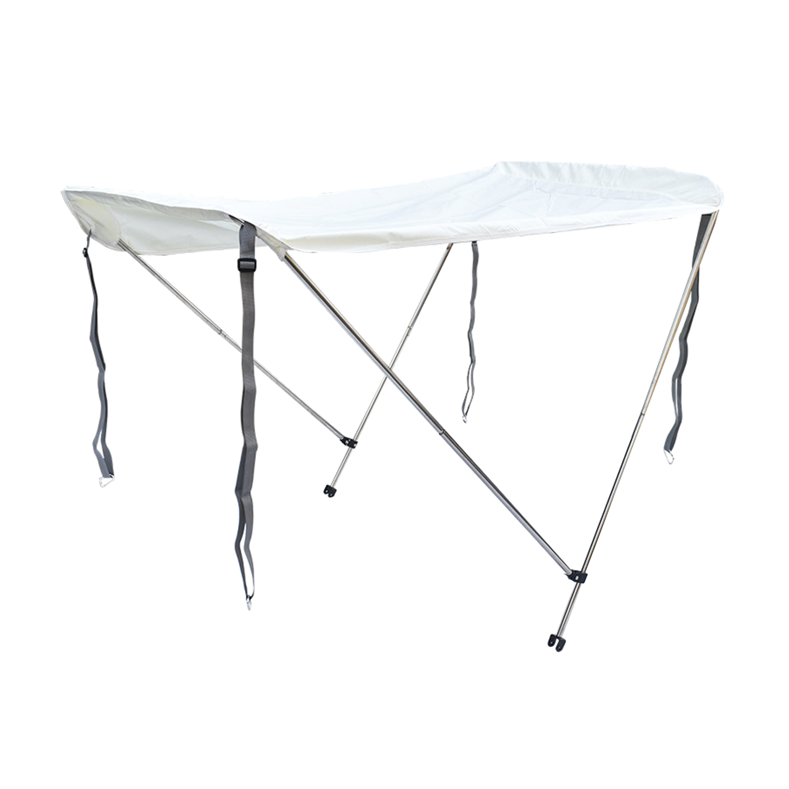 Foldable Bimini Top Boat Cover Canopy Fishing Boat Anti-UV Top Cover Bimini Top Kayak Awning Sunshade fits for 3-4 Person Boat