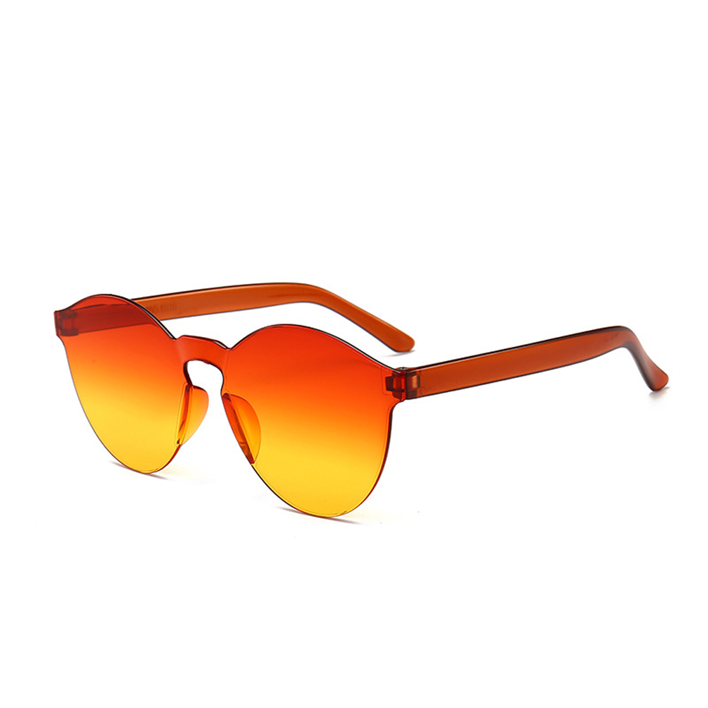 MUSELIFE Einteilige rahmenlose Sonnenbrille Damen Großhandel Mode Farbsonnenbrille Bonbonfarbene Brille Top Trendige Brillen – Detail 15