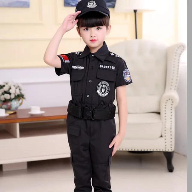 Unisex Halloween bambini poliziotto costumi festa per bambini carnevale uniforme  della polizia ragazzi esercito poliziotto set di abbigliamento Cosplay -  AliExpress