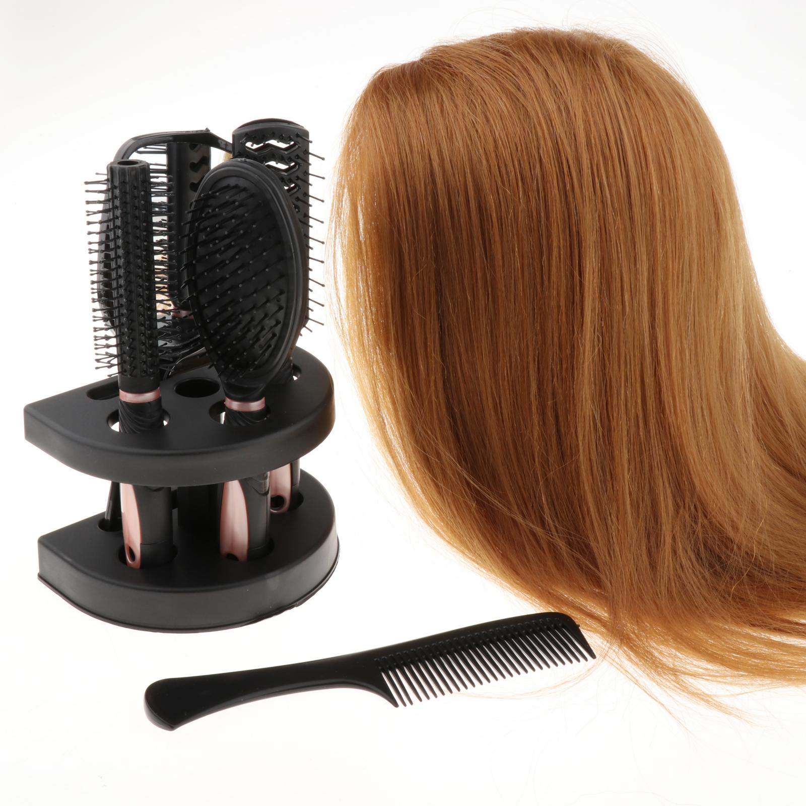New 5Pcs Salon Hairbrush Ladies Styling Hair Brush Massage Comb Set Kit Pack