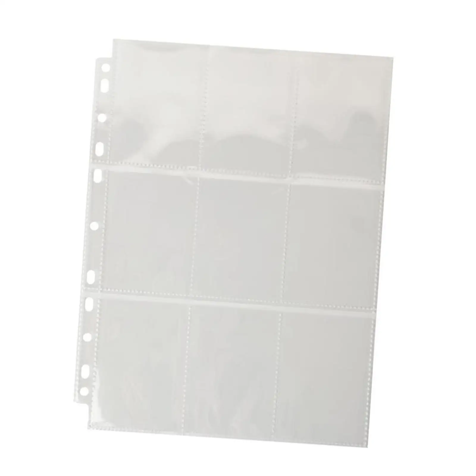 9-Pocket 20Pcs Clear Anti-Ultraviolet Plastic Waterproof Trading Card Page Sleeve Card Binder for Game Cards Album Pages Photo