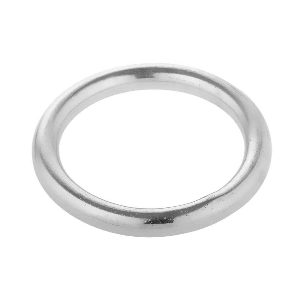 Seamless 304 Stainless Steel O Round Rings Circle Craft Webbing Kayak Canoes Marine Shade Sail Boat