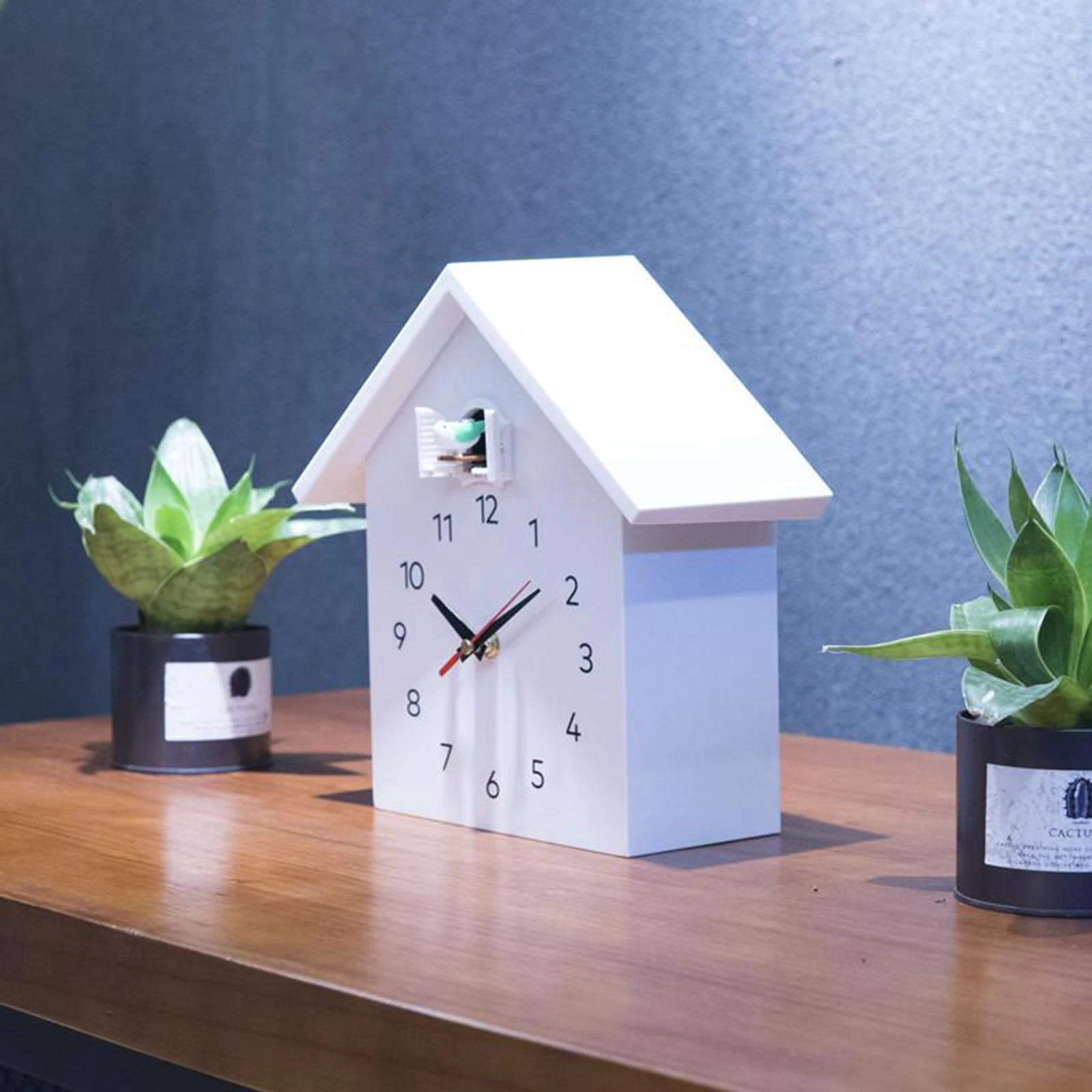 Digital Cuckoo Clock Bird House Wall Clock Tabletop School Livingroom Clock