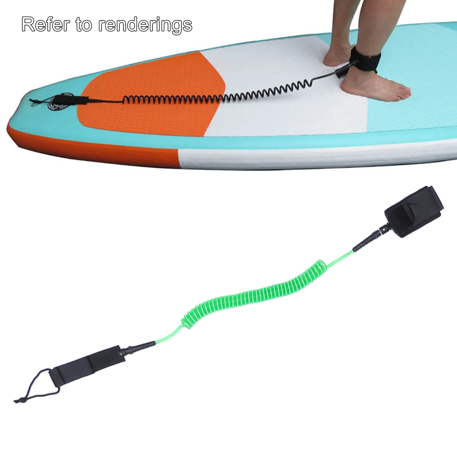 Surfing Ankle Leash Surfboard Longboard Coiled 300cm Leg Rope Accessories