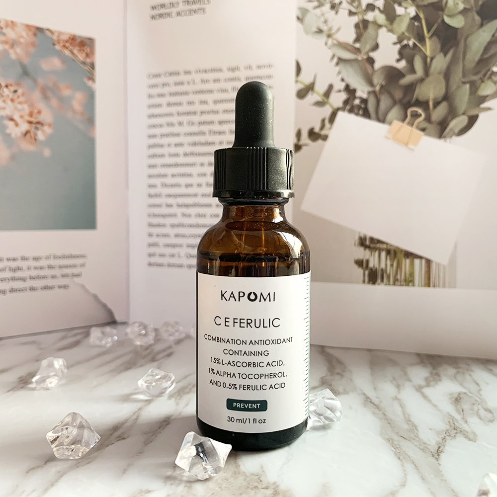 Best of Kapomi CE Ferulic Vitamin C Liquid Serum Anti-aging Whitening VC Essence Oil Facial Serum With Hyaluronic Acid & Vitamin E Reviews & Tips - Image 6