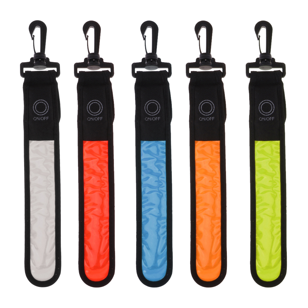 Backpack Reflective Strip Cycle Hiking School Bag Night LED Reflector Light for Outdoor Cyclists, Joggers, Students