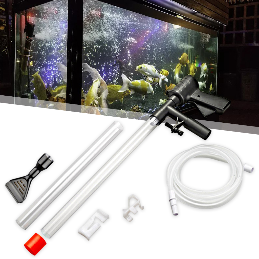 Aquarium Gravel Cleaner Fish Tank Water Changer Sand Washer Vacuum Siphon Operated Gravel Cleaner