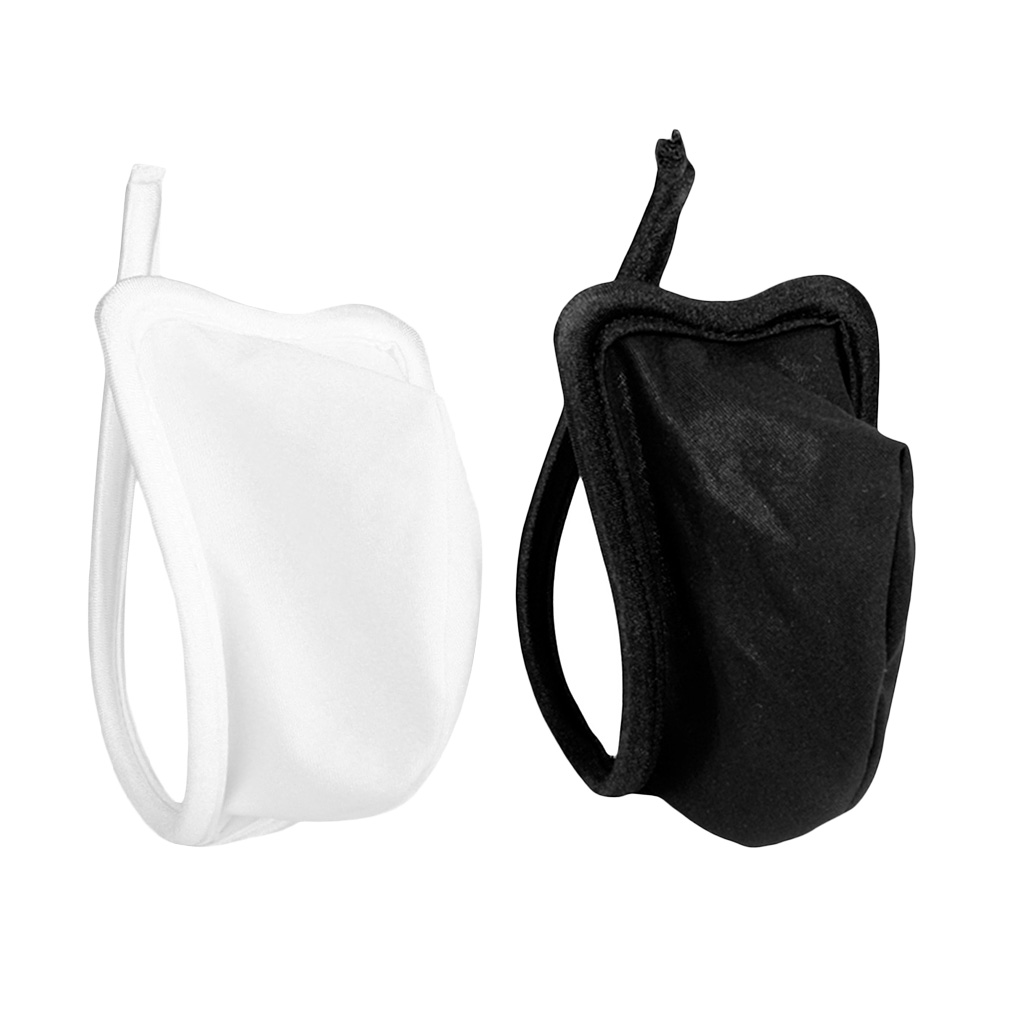 Pack of 2  Men's Stretchy C String Thong Invisible Underwear White Black