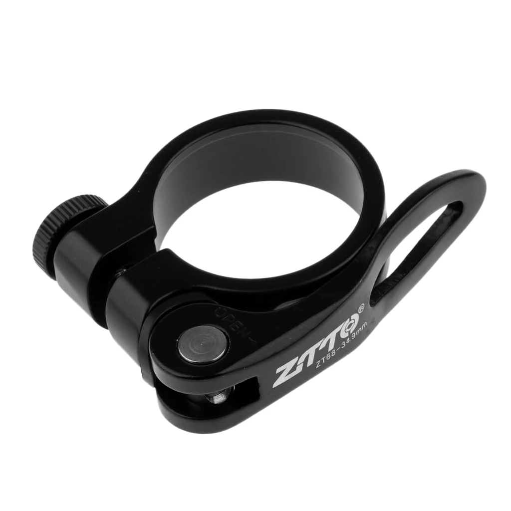 34.9mm Bicycle Seat Clamp, Aluminum Alloy Road MTB Cycling Bike Bicycle Quick Release Fixed Gear Seatpost Tube Clip