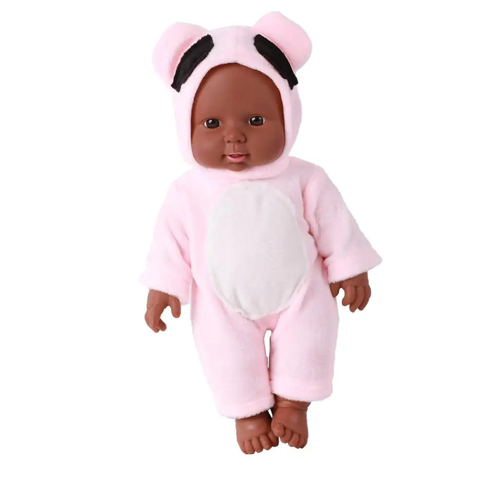 12`` Toddler Newborn Baby Boy Doll Black African Ethnic Cute Infant - Pink