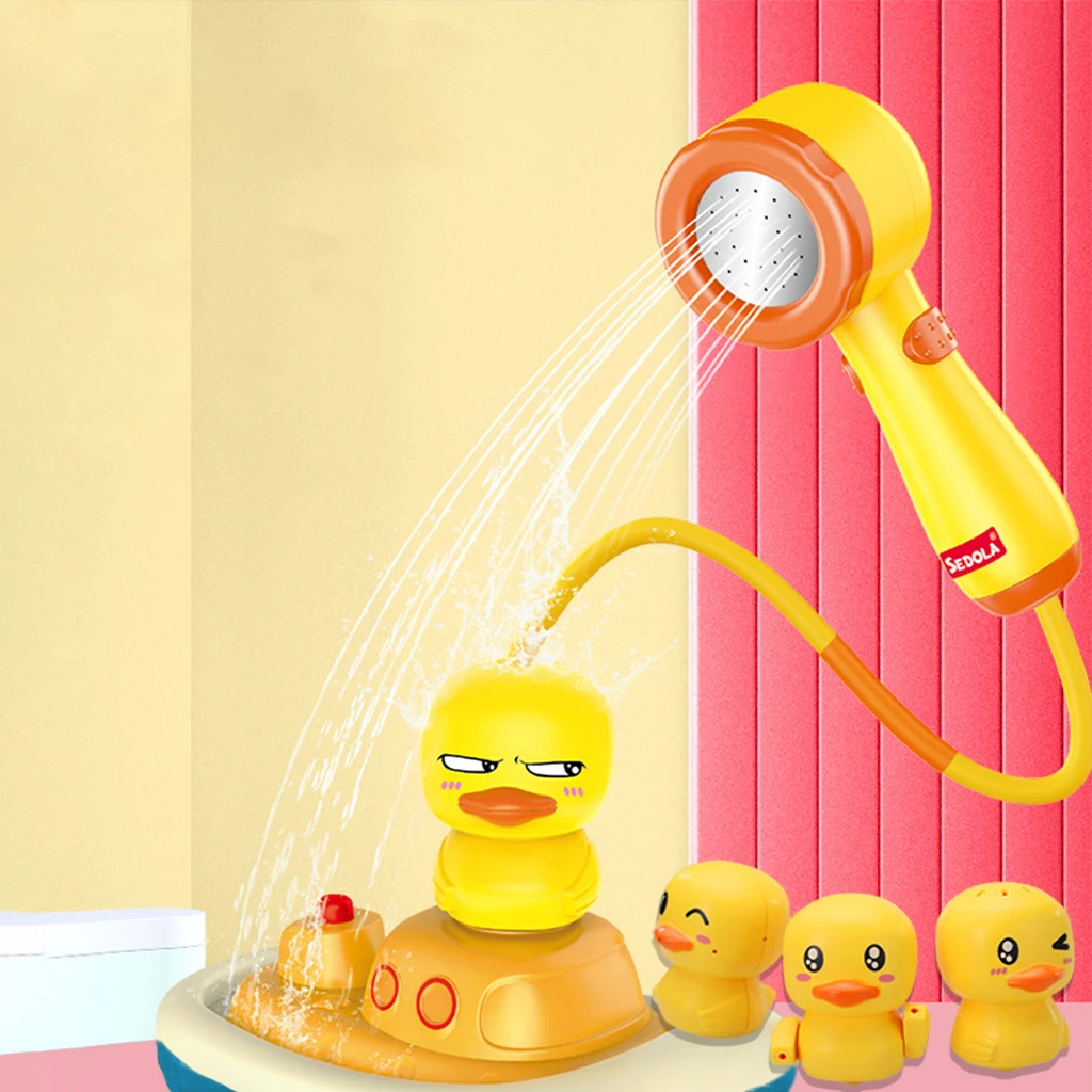 Electric Duck Water Spray Baby Bathtub Shower Head Toys Water Game Sprinkler for Infant Kids