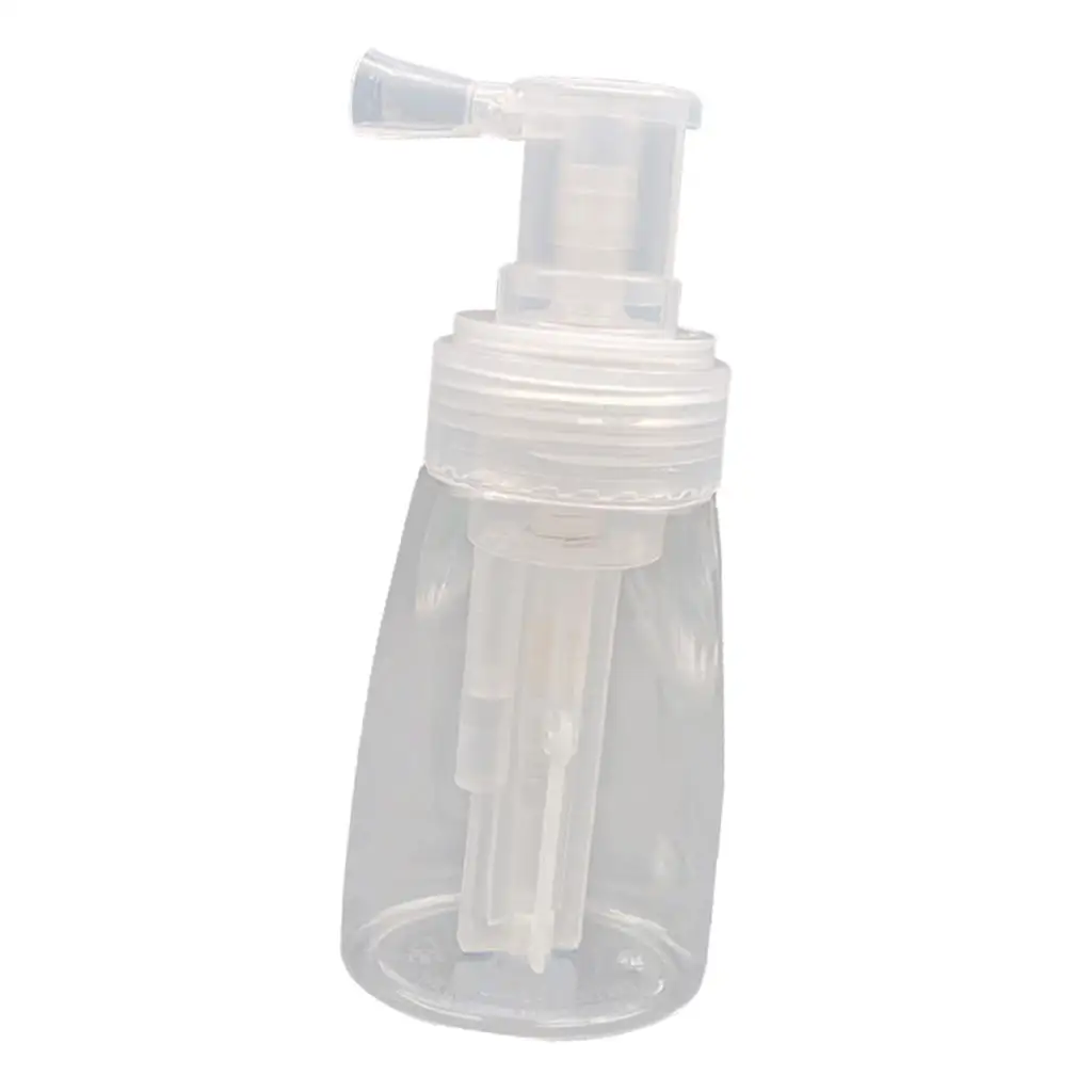 1 Piece Reusable Clear Empty Powder Spray Bottle with Locking Nozzle, Refillable Cosmetic Bottles, 180ml/6oz
