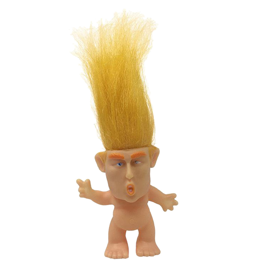 The President Trump Troll 6cm Doll with Hair Lucky Dolls Miniature Kids Toys