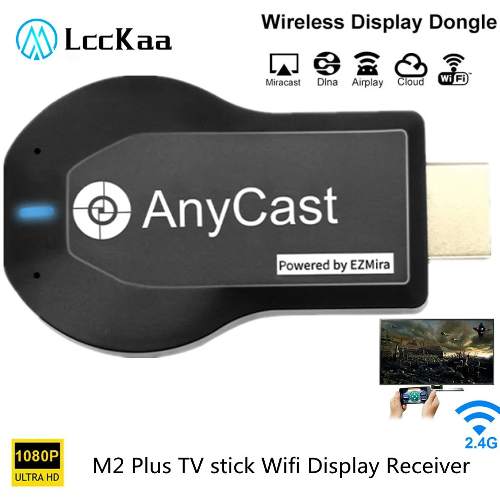 LccKaa M2 Plus TV stick Wifi Display Receiver DLNA Miracast Airplay Mirror Screen HDMI-compatible Android IOS Mirascreen Dongle best tv sticks