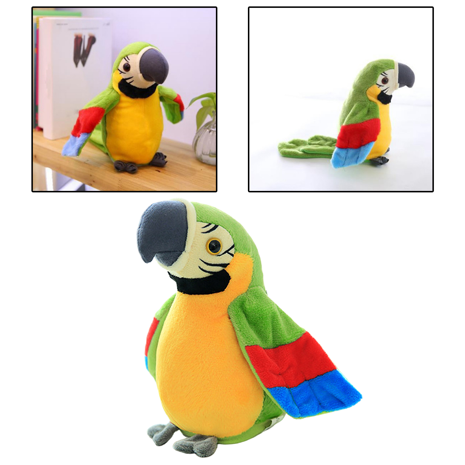 Kids Talking Parrot Toy Electronic Record and Speak Toy for Children Gift
