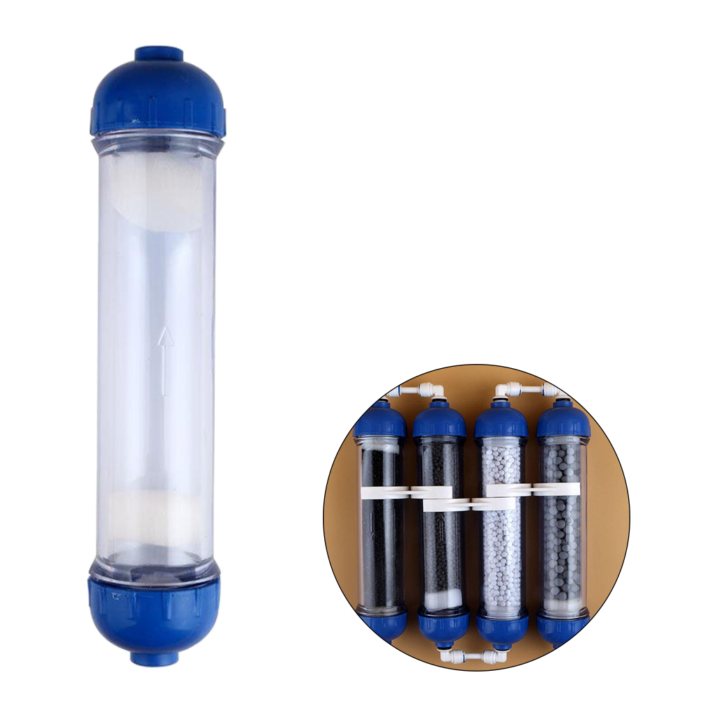 T33 Water Filter Housing Empty Bottle Refill Two Open Ends DIY Refillable Filter Shell Inline Filters Tube Reverse Osmosis