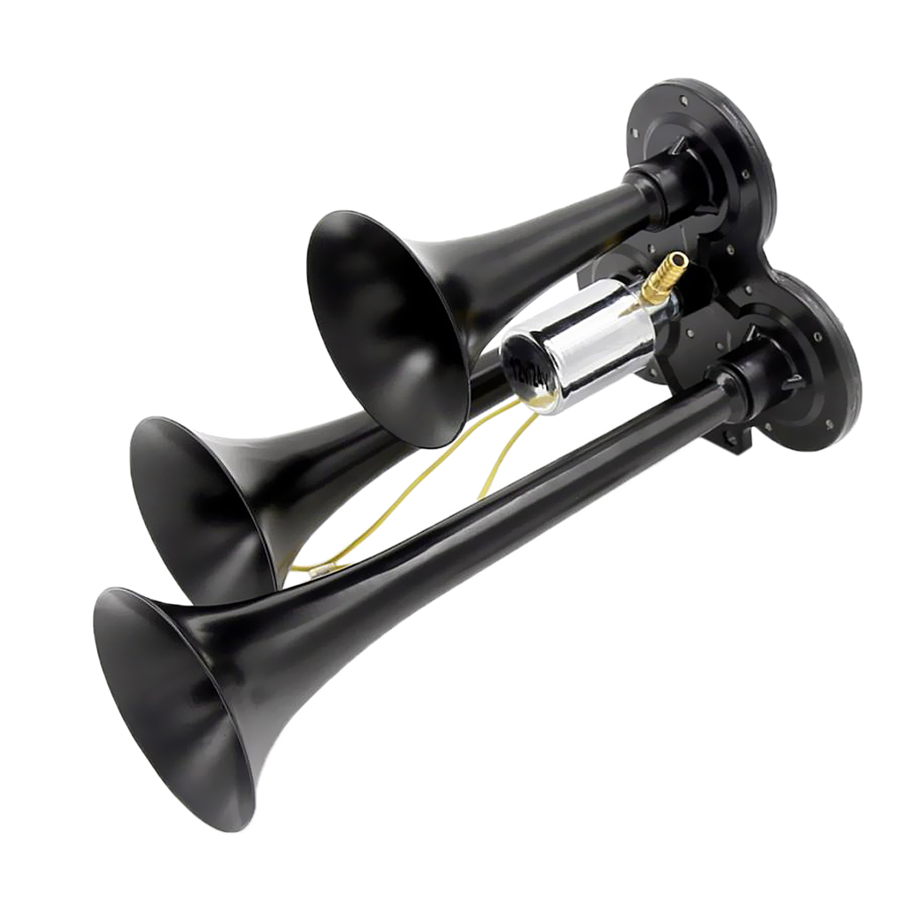 Triple Train Air Horn with Electric Solenoid for Trucks - Super Loud 150db