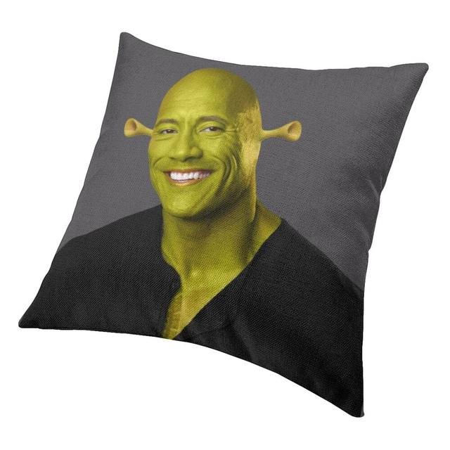 Sobrancelha meme dwayne the rock johnson impressão lance capa de almofada  moda quadrado caso almofadas de casamento não incluir