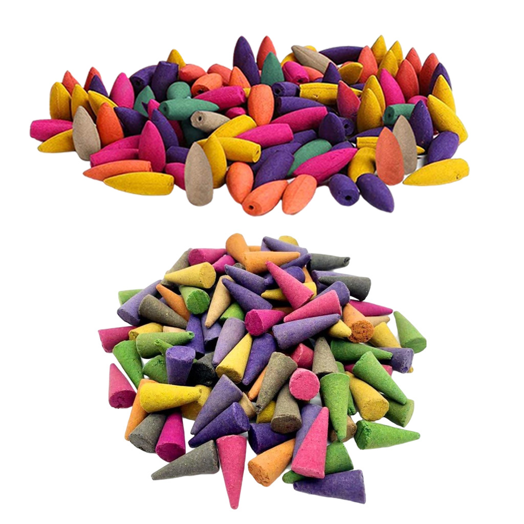 Multi-color Backflow Incense Cones Natural Scents for Home Bedroom Yoga Room Relaxation