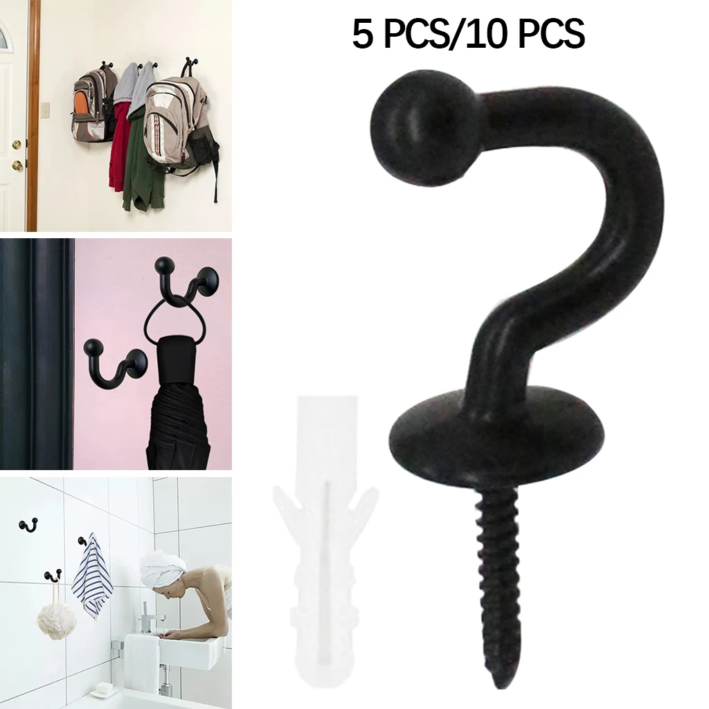 Wall Mounted Hook Towel Hanging Hook Clothes Hats Hooks Heavy Duty for Furniture Kitchen