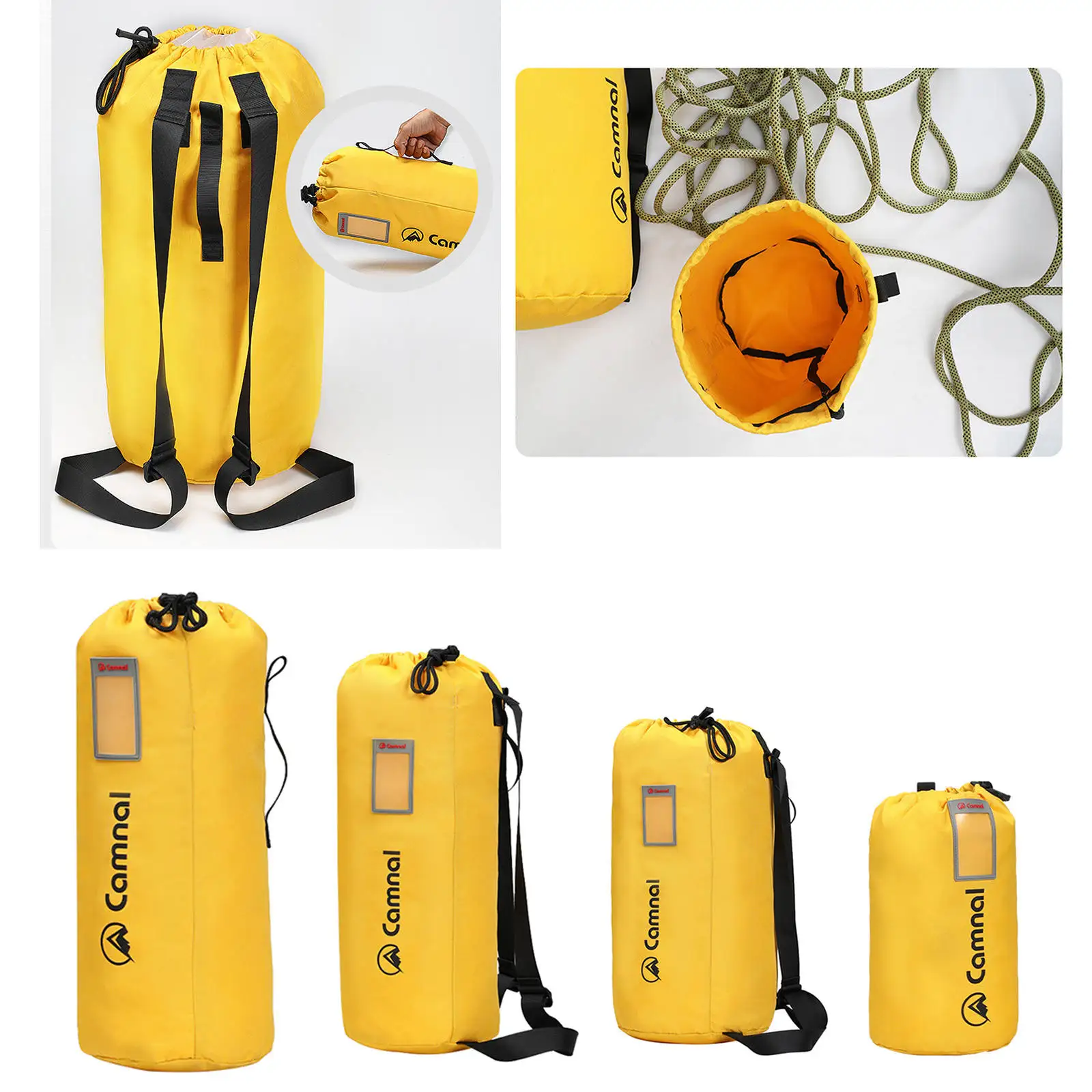 Rock Rope Storage Bag - Rock and Tree Climbing Equipment, Arborist Gear, Bucket Style Backpack, Waterproof Material