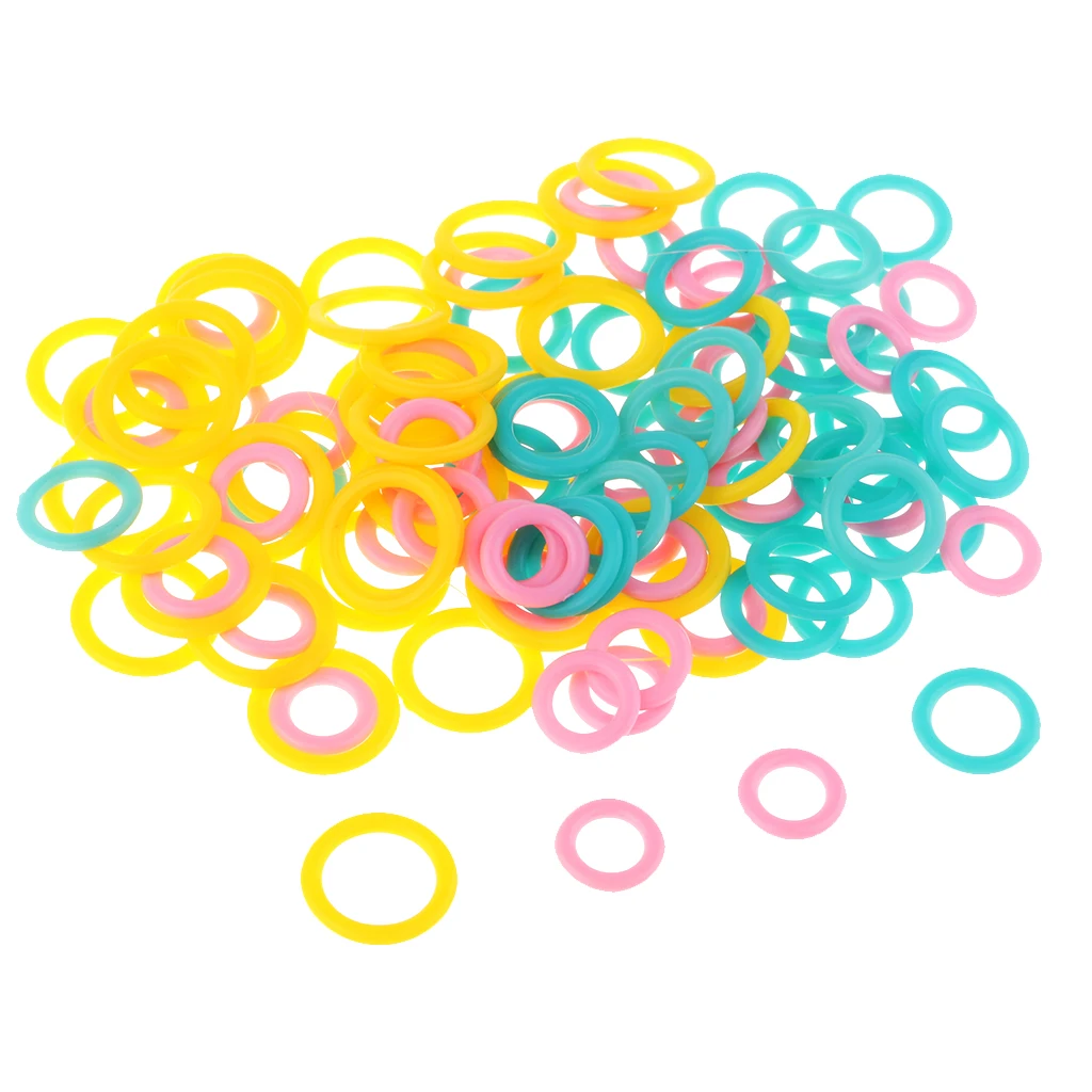 120pcs Plastic Crochet Stitch Marker Ring Knitting Stitch Marker Knitters Tool