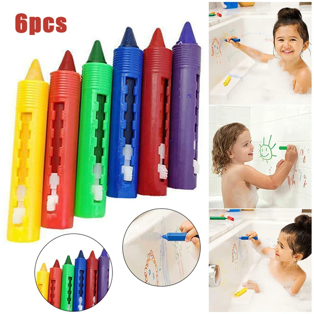 6Pcs/Set Baby Bathroom Crayons Washed Color Creative Colored Graffiti Pen  for Kids Painting Drawing Supplies Shower Bath Toys - AliExpress