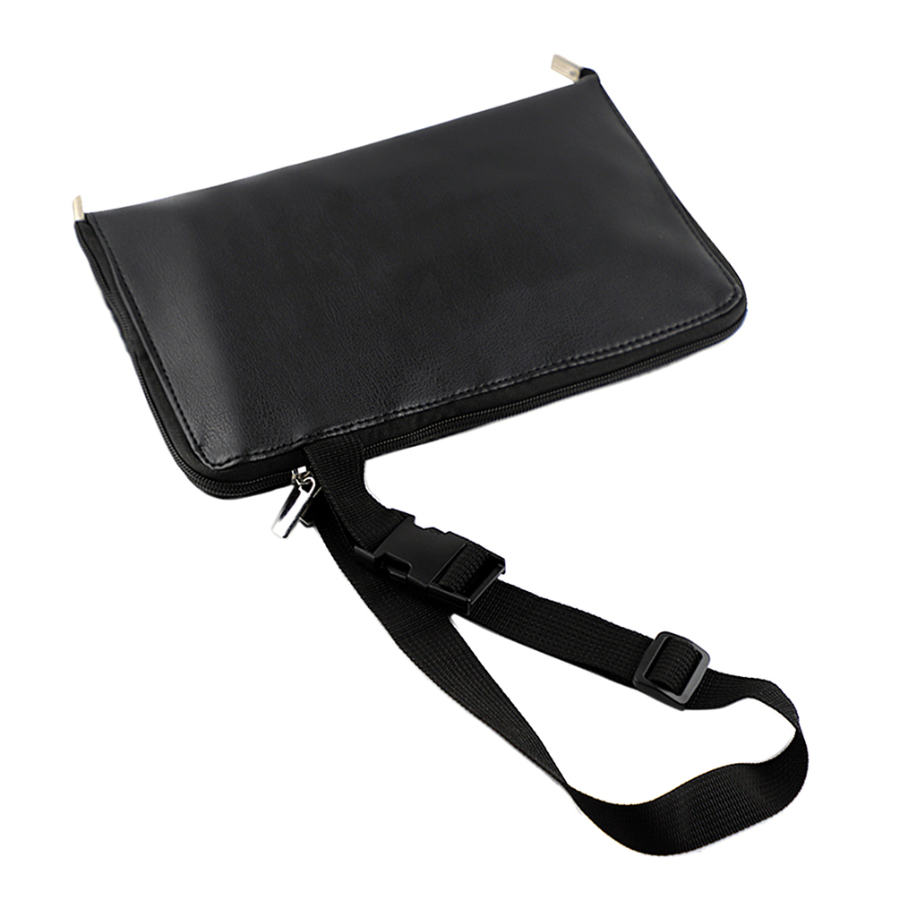 Durable Cosmetic Makeup Brush Apron Bag with Artist Belt Strap, PU Leather