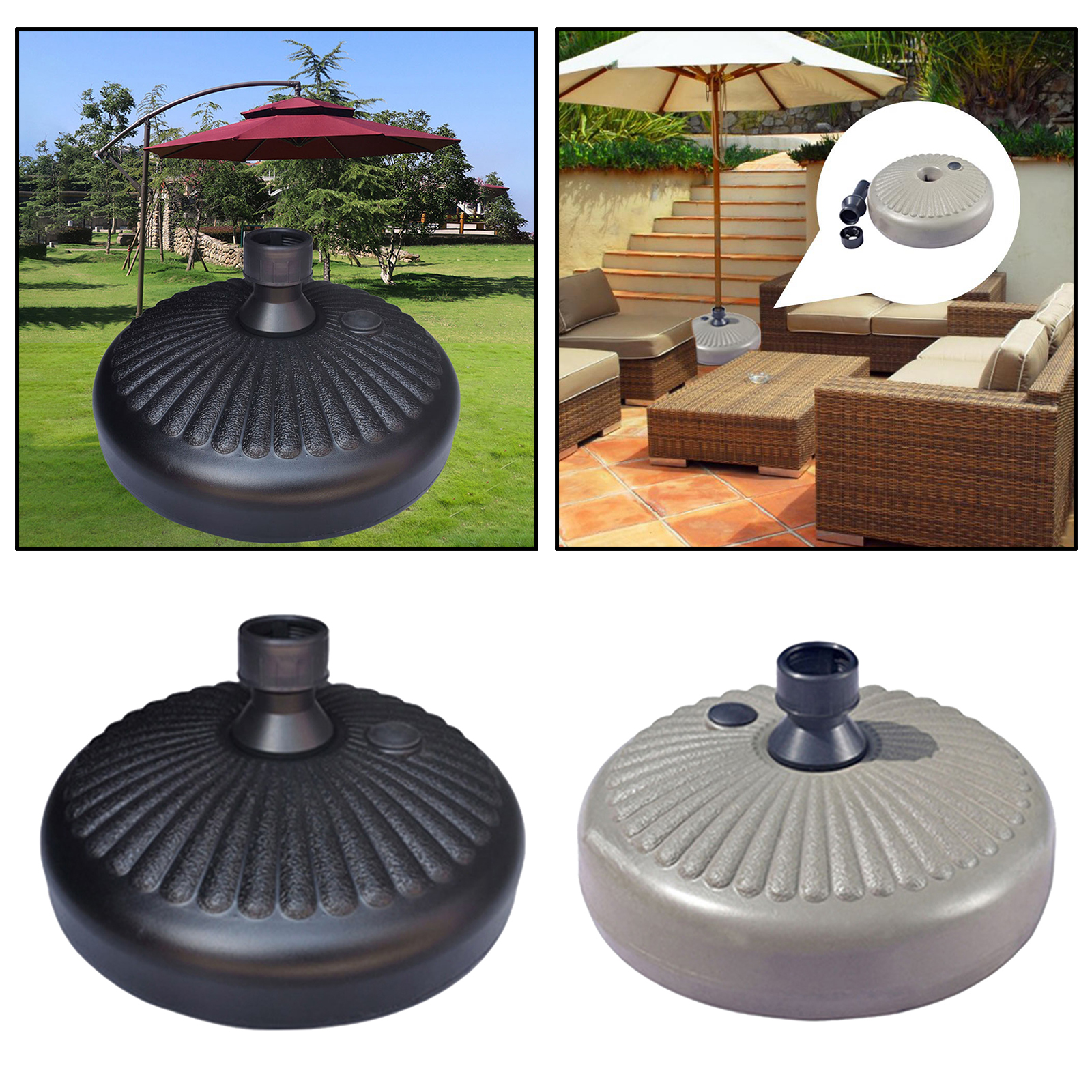 Detachable Umbrella Base Large Opening for Sand Fillable Umbrella Stand Holders for Outdoor Patio Umbrellas Accessories