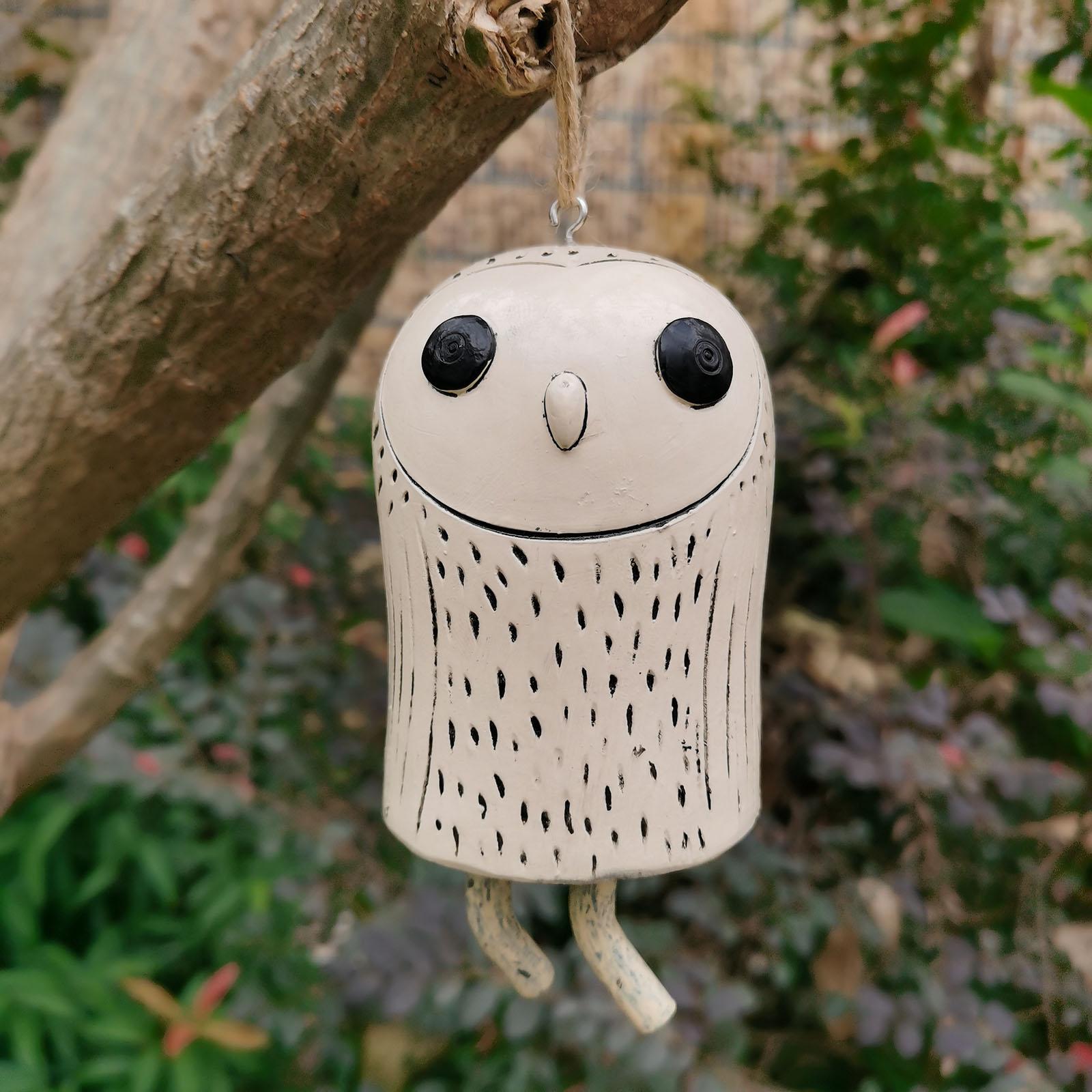 Resin Rustic Animal Wind Chimes Hanging Abstract Art Aeolian Bell Pendant for Church Home Garden Backyard Decorative
