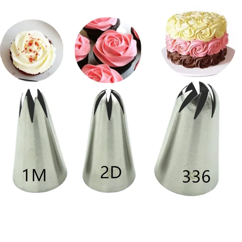 Cookies Pastry Cakes Cupcakes Making Tools #11 Holzsammlung 52 Pieces Stainless Steel Icing Piping Nozzle Rose Flowers Set Pastry Nozzles Kit for DIY Dessert Cakes Cupcakes Decorating 