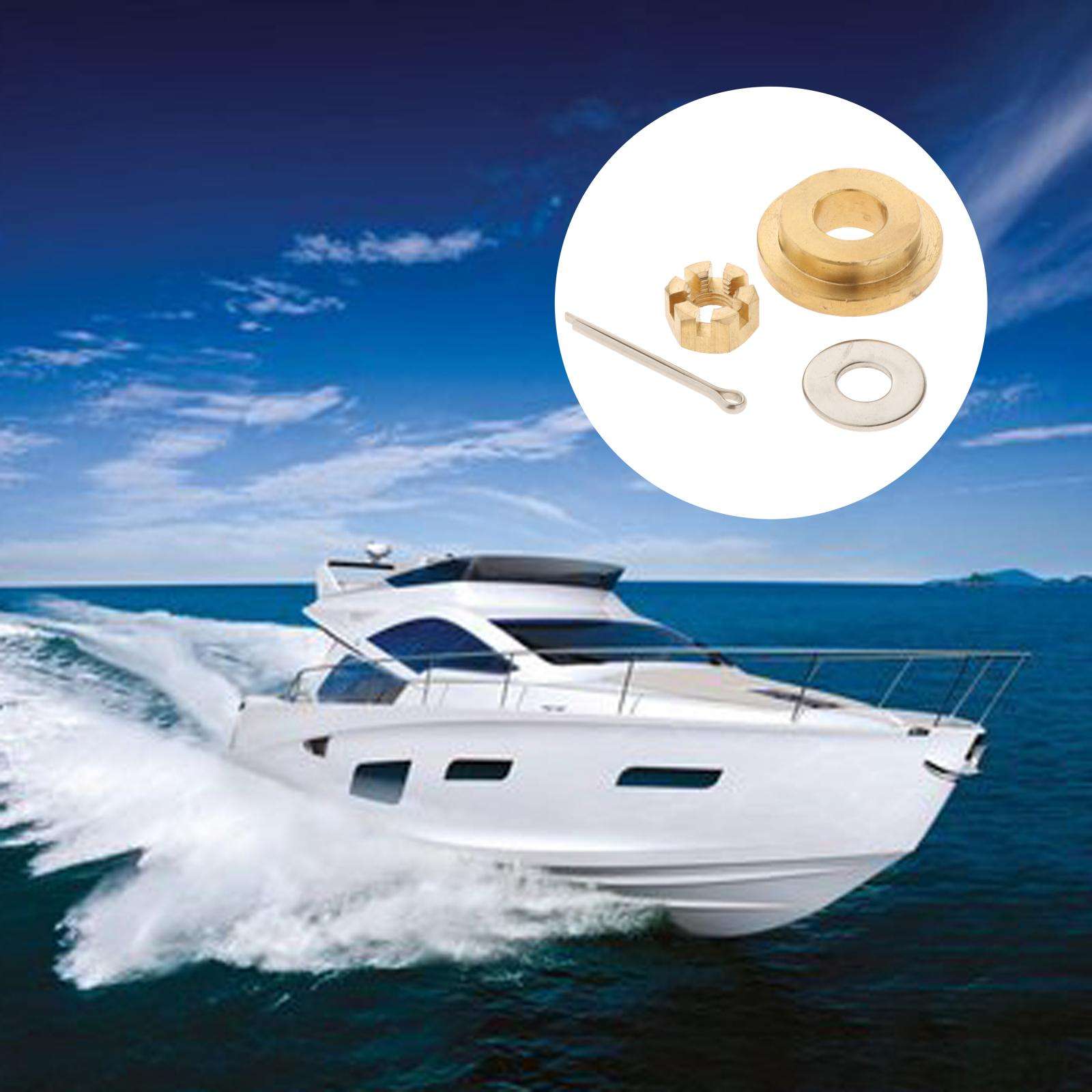 6E7-45987-01 Boats Pin Cotter Nut Castle Propeller Spacer Set Spare Parts Fits for Yamaha Outboard Engine 9.9/15HP 90171-10M01