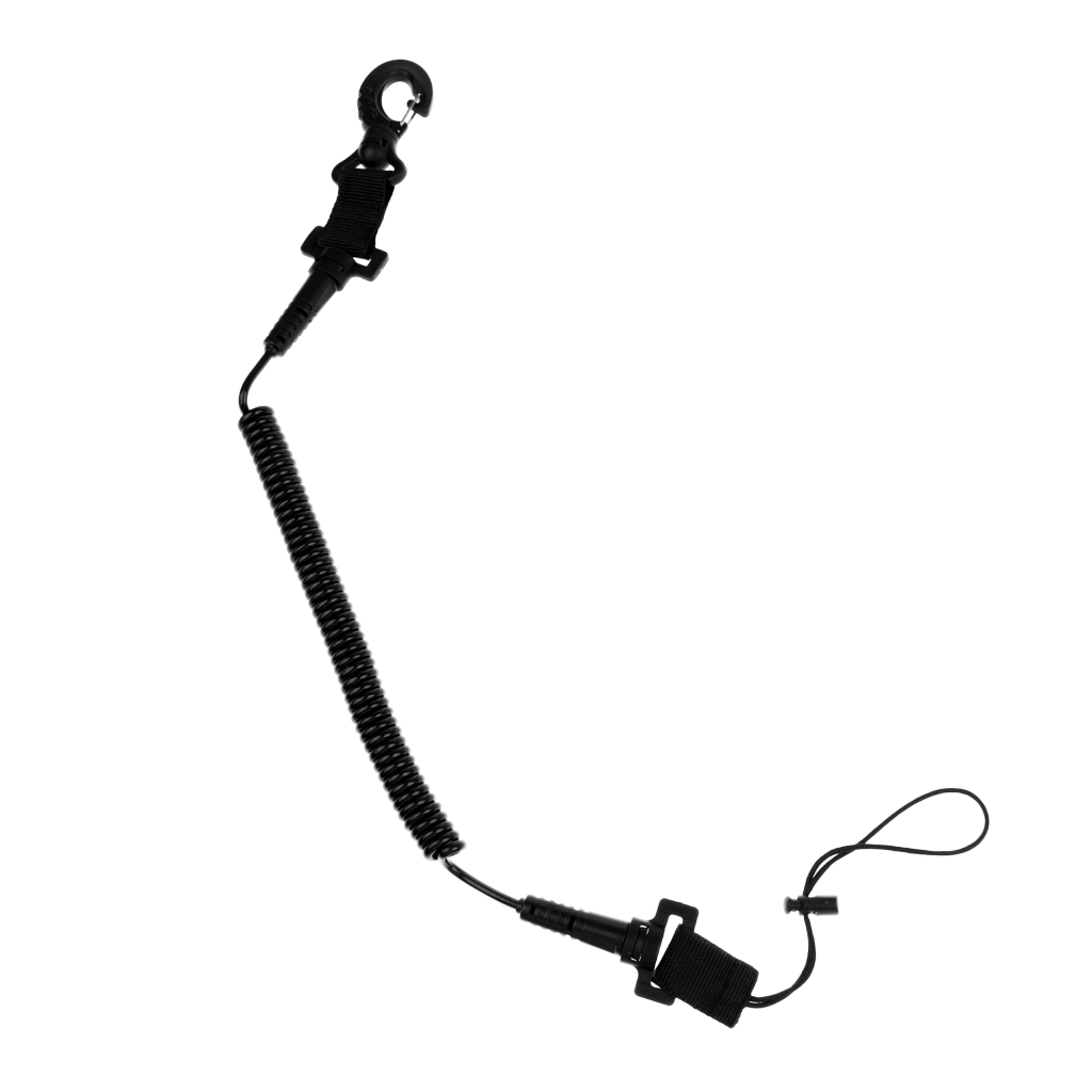 MagiDeal 20cm-150cm Spiral Coiled Scuba Diving Dive Camera Lanyard Webbing Strap Swivel Snap Clip Scuba Diving