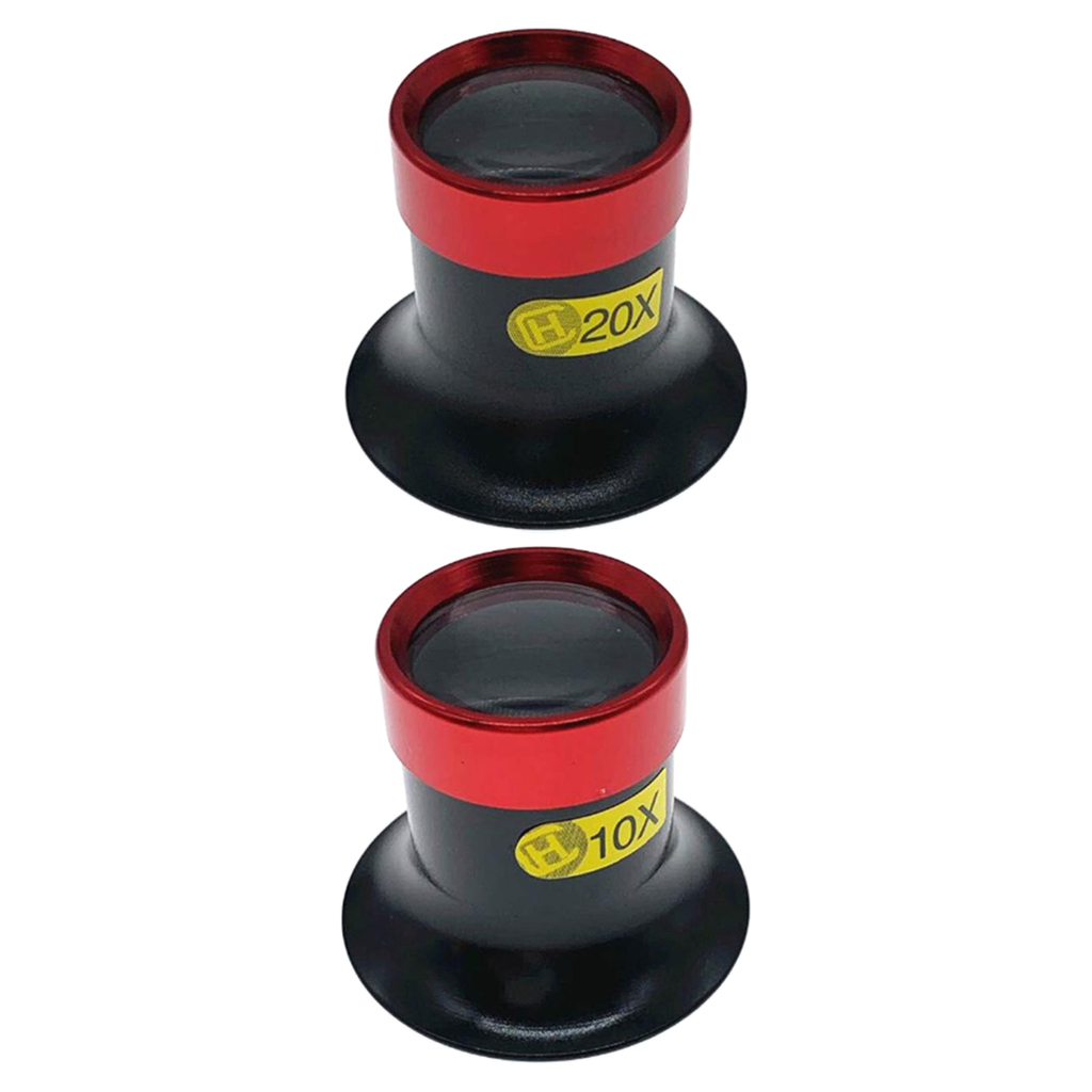 Pocket Portable 10X 20X Monocular Loupes Loop Magnifier Magnifying Glass Lens Watch Jewelry Stamps Repair Tool