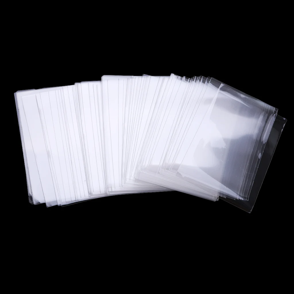 100-Piece Card Sleeves Protector Protective Transparent Sleeves 60x90mm