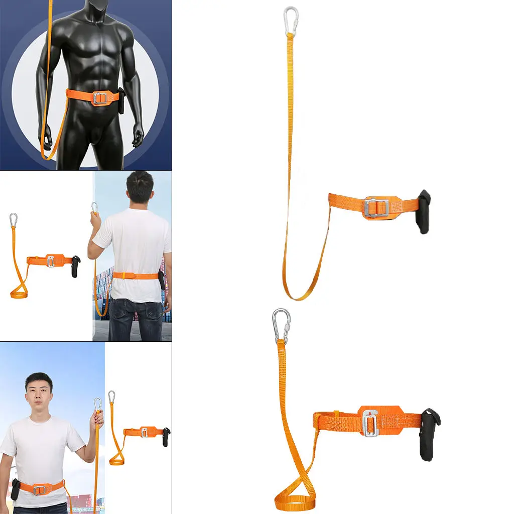 Belt with Lanyard, Tree Climbing Safety Harness Protective Gear, Personal Protection Fall Arrest Kit