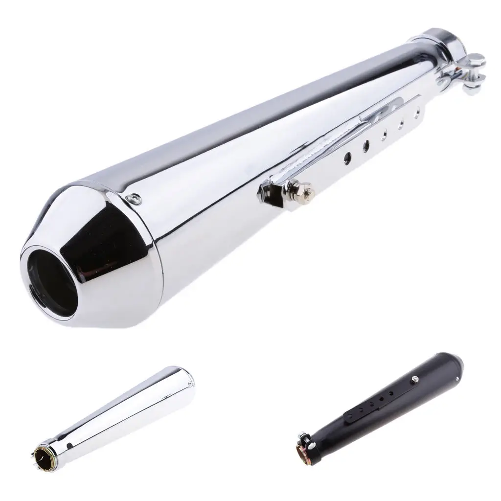 Universal Exhaust Muffler DB Killer Silencer For   Cafe Racer Chrome