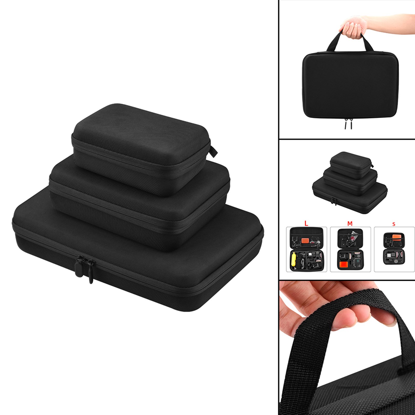 Storage Bag Camera Accessory Electronic Organizer for GoPro 9/10 USB Charger Travel USB Charger Power Bank Cables Adapter