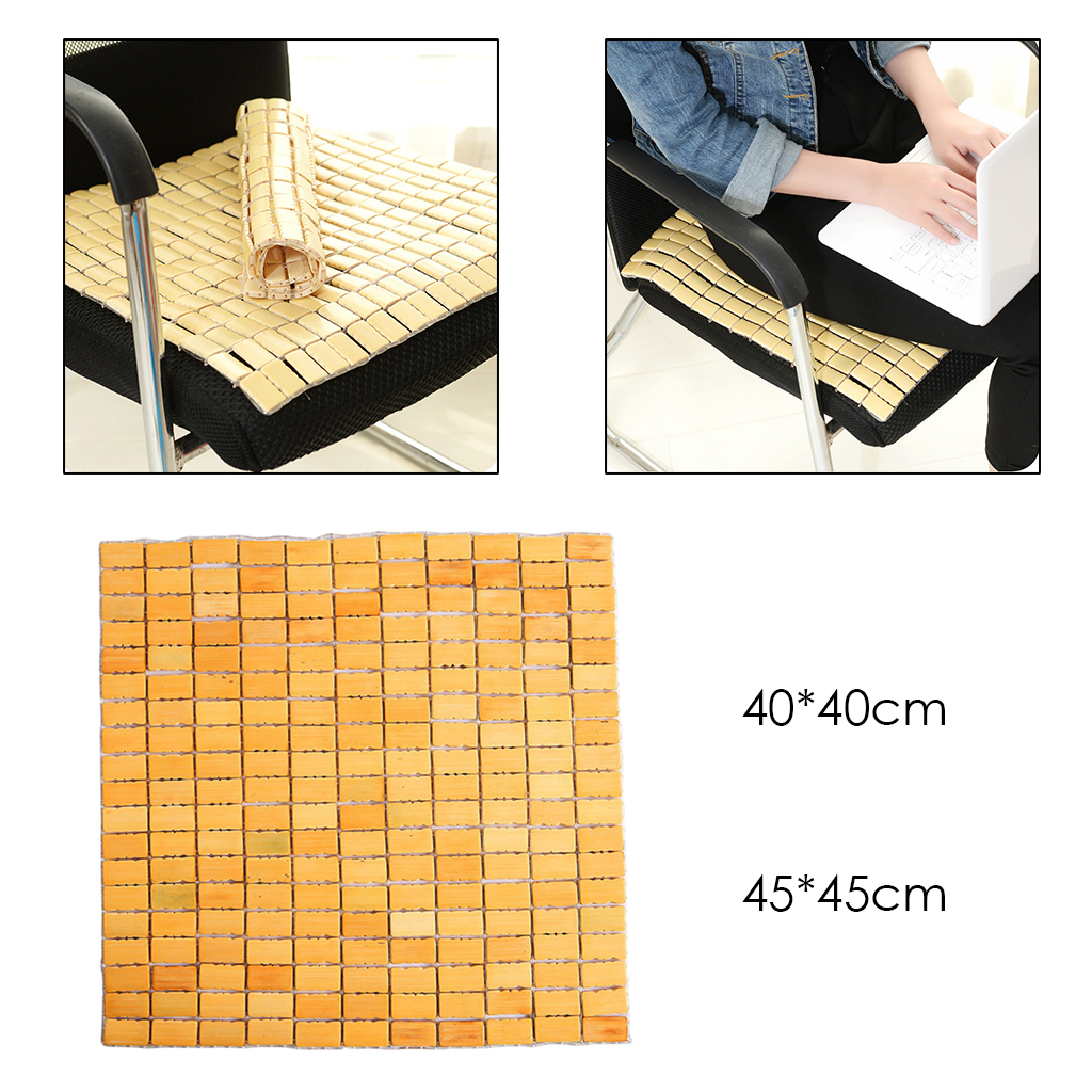 Summer Cool Mat Bamboo Mahjong Mat Office Chair Cushion Car Seat Mat Namboo Mat for Auto Office Supplies