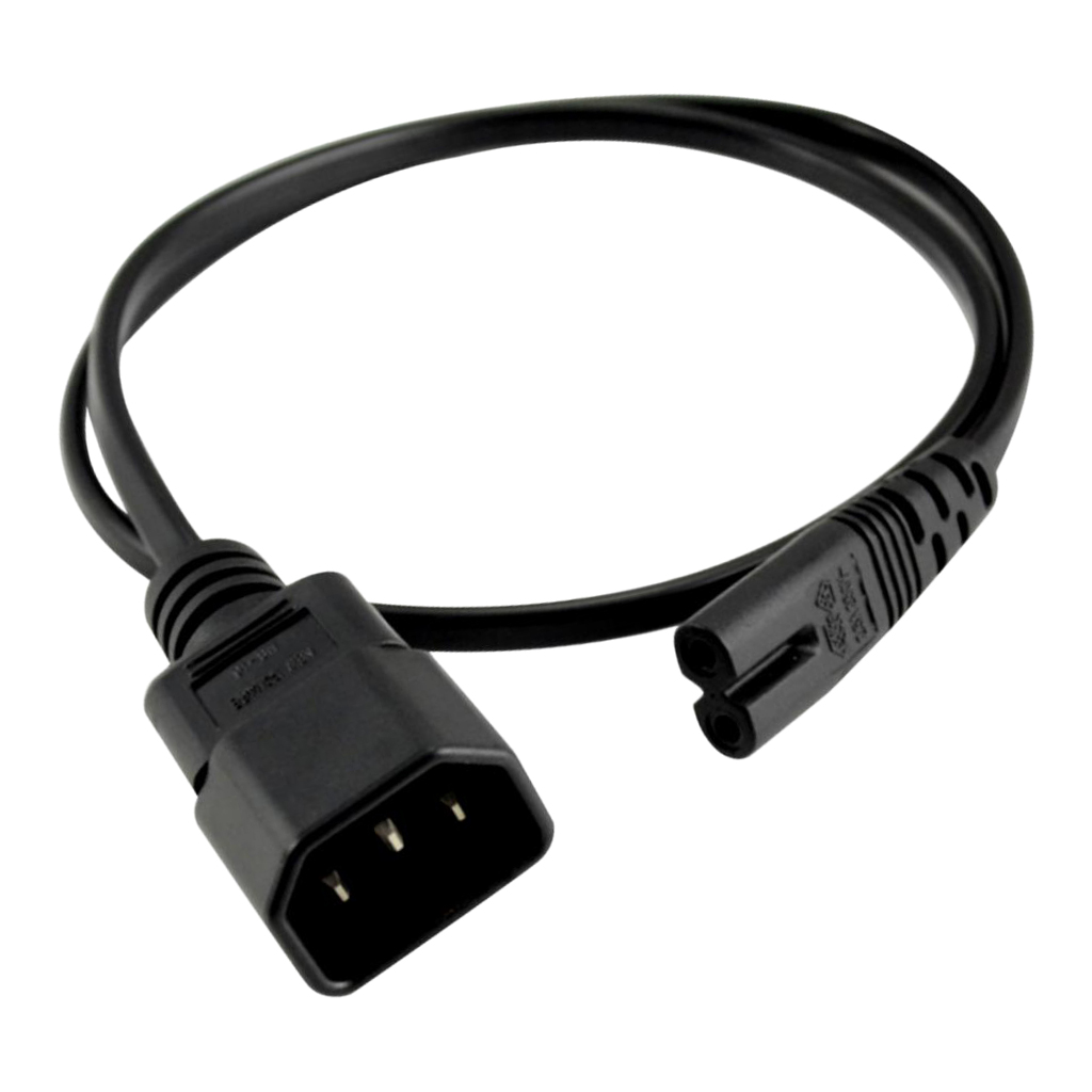 Computer Power Adapter Cable (IEC 320 C14 to C7 AC 2P) 10A - Wall Power to PDU,